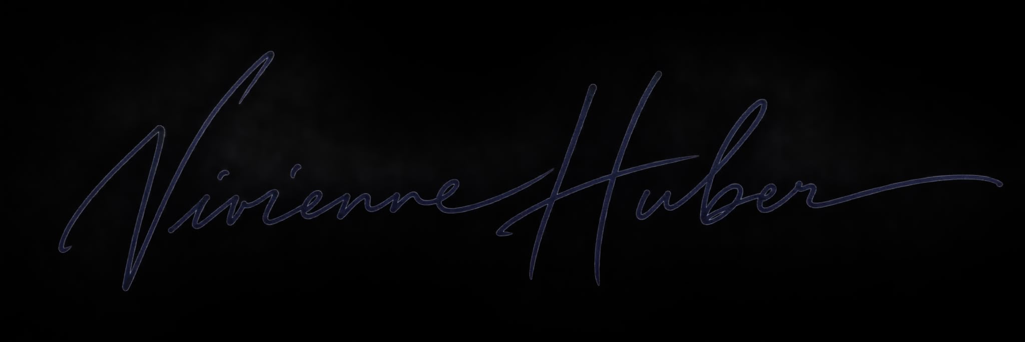 Original-Unterschrift von Vivienne Huber